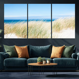 96913-MGV-CV-36X24-Coastal Dunes Wall Art – Serene Beach Grass and Blue Ocean Canvas Print, Relaxing Seaside Nature Decor for Living Room, Bedroom or