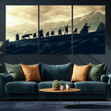 41574-MGV-CV-36X24-Fellowship Journey Wall Art – Epic Fantasy Adventure Canvas Print, Mountain Landscape Decor for Living Room, Office or Man Cave