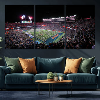 46899-MGV-CV-36X24-Ben Hill Griffin Stadium Wall Art Canvas Print, Framed Football Stadium Art Picture Print, Florida Football Stadium Perfect Sport