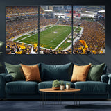 51419-MGV-CV-36X24-Heinz Field Wall Art Canvas Print, Framed Pittsburgh Stadium Field Art Picture Print, Heinz Stadium Field Perfect Sports Room