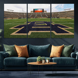52835-MGV-CV-36X24-Notre Dame Stadium Wall Art Canvas Print, Framed Indiana Stadium Art Picture Print, Notre Dame Field Perfect Sport Room Decor