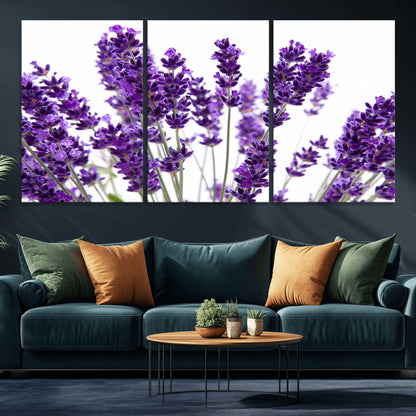 76859-MGV-CV-36X24-Lavender Flower Wall Art – Botanical Canvas Print Featuring Purple Floral Bouquet, Nature Inspired Artwork for Living Room,