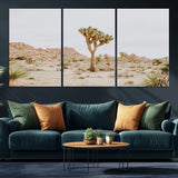 67109959-MGV-CV-36X24-Joshua Tree Wall Art Canvas Print, Framed Neutral Desert Art Picture Print, Earthy Landscape Perfect Neutral Boho Decor Artwork