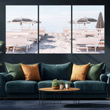 67623952-MGV-CV-36X24-Minimalist Beach Wall Art Canvas Print, Framed Pastel Sand Art Picture Print, Beach Aesthetic Perfect Coastal Minimalist Decor