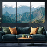 79393816-MGV-CV-36X24-Misty Mountain Wall Art Canvas Print, Framed Cloudy Andean Art Picture Print, Rugged Mountain Perfect Rustic Nature Decor Artwork