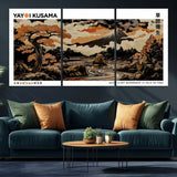 96372548-MGV-CV-36X24-Japanese Landscape Wall Art Print – Mt. Fuji Poster with Bonsai Tree & River, Ukiyo-e Inspired Modern Japanese Artwork, Autumn