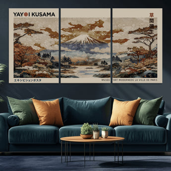 11778299-MGV-CV-36X24-Japanese Landscape Wall Art – Mount Fuji Canvas Print, Asian Inspired Nature Decor for Living Room, Bedroom, Office or Studio