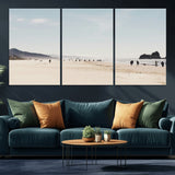 28307820-MGV-CV-36X24-Minimalist Beach Wall Art Canvas Print, Framed Coastal Serenity Art Picture Print, Soft Sand Perfect Modern Coastal Decor Artwork