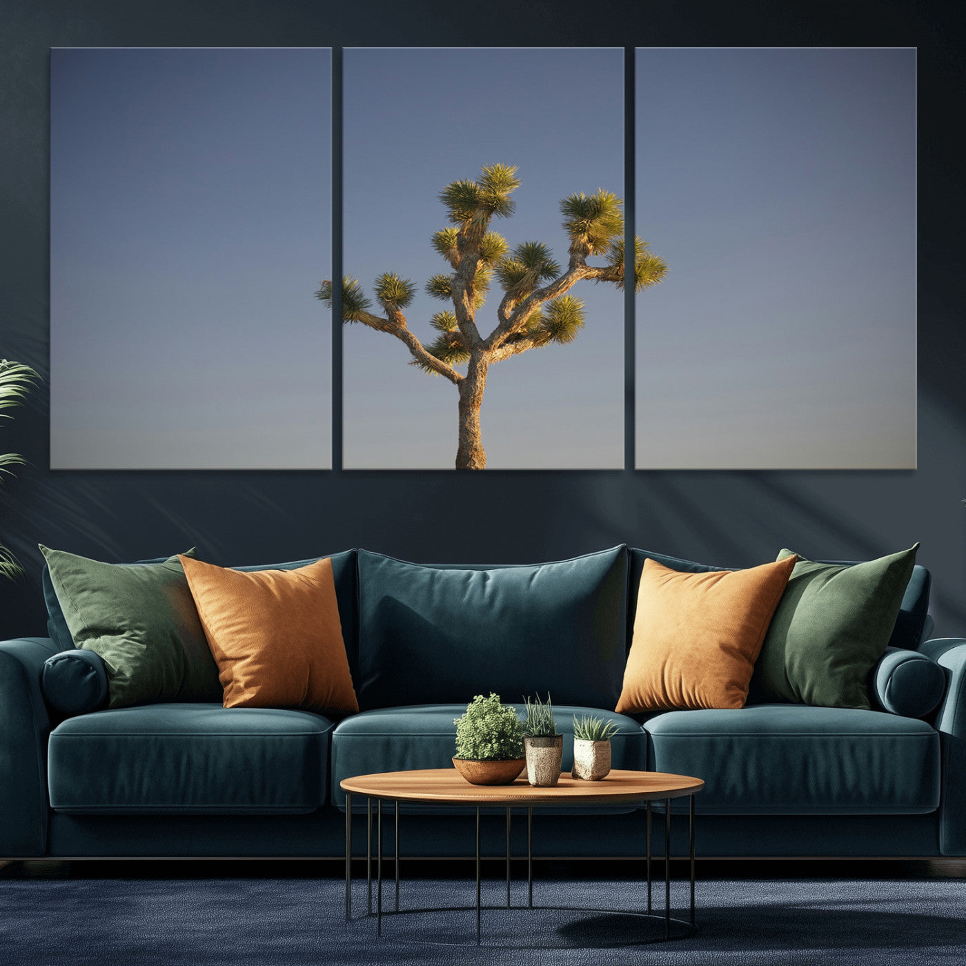 54552043-MGV-CV-36X24-Joshua Tree Art Wall Art Canvas Print, Framed Desert Landscape Art Picture Print, Southwestern Nature Perfect Southwestern Boho
