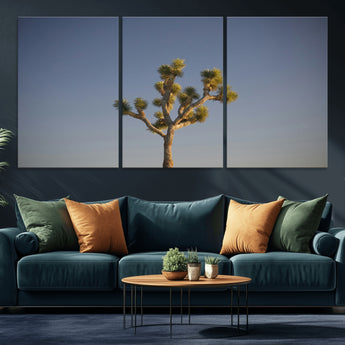 54552043-MGV-CV-36X24-Joshua Tree Art Wall Art Canvas Print, Framed Desert Landscape Art Picture Print, Southwestern Nature Perfect Southwestern Boho