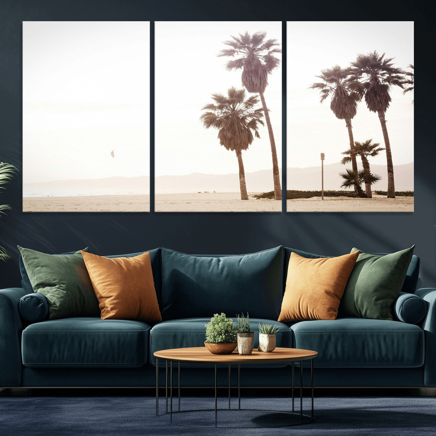 48255923-MGV-CV-36X24-Coastal Light Wall Art Canvas Print, Framed Relaxing Shoreline Art Picture Print, Minimalist Ocean Perfect Tropical Serenity Decor