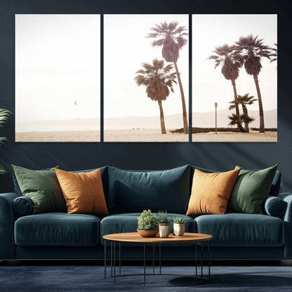 48255923-MGV-CV-36X24-Coastal Light Wall Art Canvas Print, Framed Relaxing Shoreline Art Picture Print, Minimalist Ocean Perfect Tropical Serenity Decor