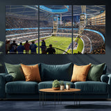 41816511-MGV-CV-36X24-Chicago Dome Stadium Wall Art – Futuristic Football Arena Canvas Print, Modern Sports Fan Decor for Man Cave, Office, Bar, or
