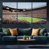 32530647-MGV-CV-60X30-3P-Chicago Bears Stadium Wall Art – Futuristic Dome Arena Canvas Print, Modern Football Concept Design Decor for Man Cave, Bar, or