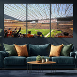 81960112-MGV-CV-36X24-Futuristic Football Stadium Wall Art – Modern Dome Arena Canvas Print, Chicago Bears Concept Design Sports Decor for Man Cave or
