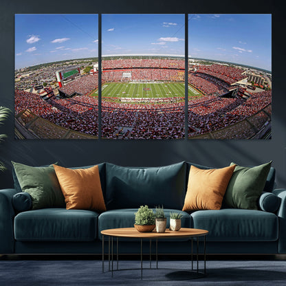 29492070-MGV-CV-36X24-William Brice Stadium Canvas Wall Art – Football Game, Stadium Crowd, Fans, Energy, Team Spirit, Daytime Outdoor Event Print for