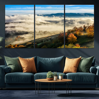 21551192-MGV-CV-36X24-Landscape Wall Art – Autumn Mountain View Canvas Print, Scenic Nature Photography Decor for Bedroom, Living Room, Office, Cabin or
