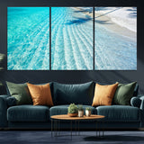 68127042-MGV-CV-36X24-Beach Wall Art – Tropical Ocean Canvas Print, Clear Water and White Sand Photography Decor for Bedroom, Living Room, Office,