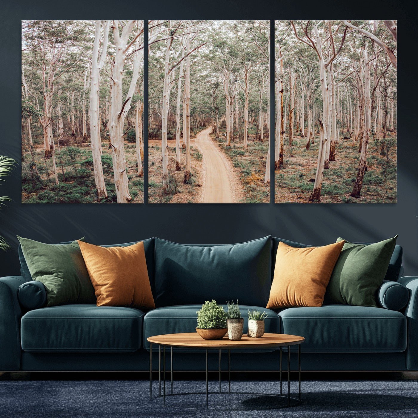 24760563-MGV-CV-36X24-Forest Wall Art – Tranquil Woodland Path Canvas Print, Scenic Nature Photography Decor for Bedroom, Living Room, Office, Cabin or