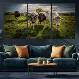 67277447-MGV-CV-36X24-Farmhouse Wall Art – Herd of Cows Canvas Print, Rustic Country Pasture Photography Decor for Bedroom, Living Room, Office, Ranch,