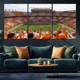 76011417-MGV-CV-36X24-Tennessee Volunteers Wall Art – Neyland Stadium Checkerboard Crowd Canvas Print, Vols Football Game Day Fan Perspective Sports