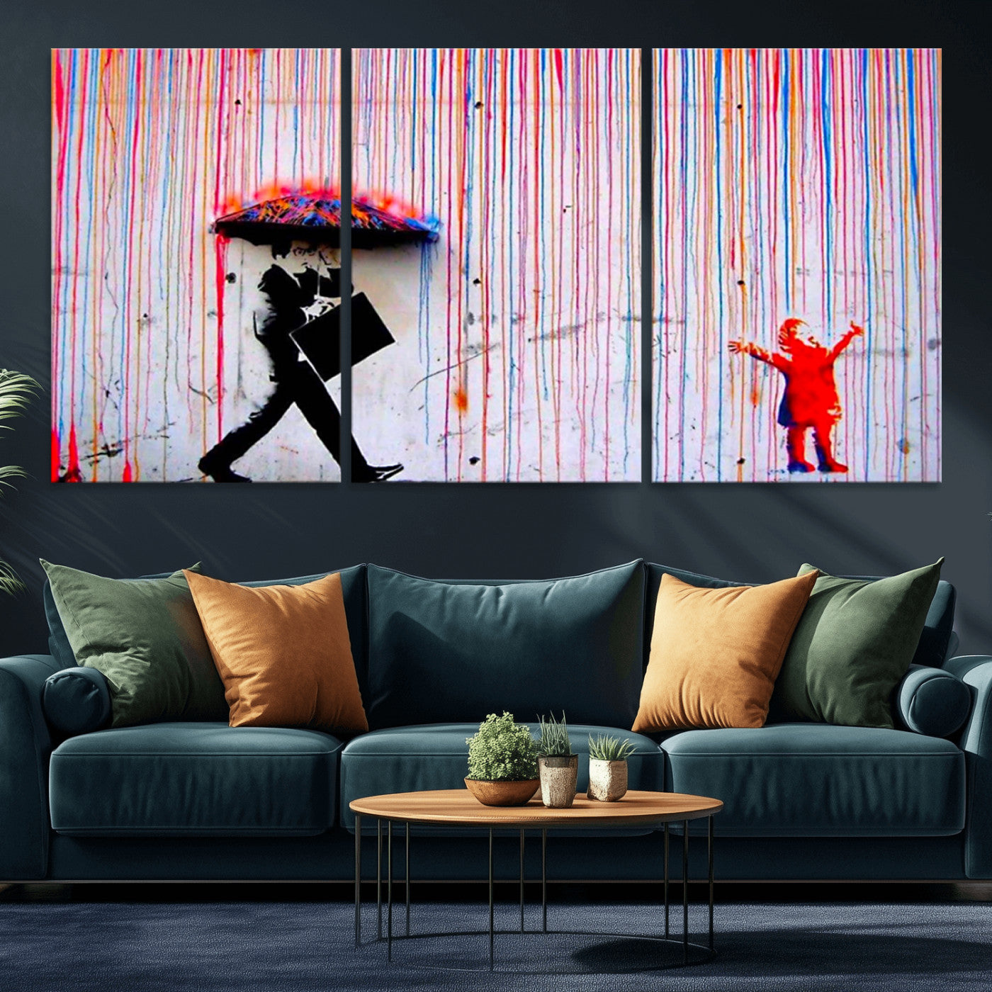 69505-MGV-CV-36X24-Graffiti Girl Wall Art Canvas Print, Framed Urban Contrast Art Picture Print, Vibrant Graffiti Perfect Urban Pop Decor Artwork