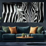43631-MGV-CV-36X24-Black and White Zebra Wall Art – Modern Animal Print Canvas Artwork for Living Room, Bedroom, or Office Decor