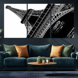 89033-MGV-CV-36X24-Eiffel Tower Wall Art – Dramatic Black and White Architectural Canvas Print, Modern Paris Decor for Office, Living Room or