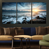 33428-MGV-CV-36X24-Ocean Sunrise Wall Art – Serene Seascape Canvas Print, Coastal Home or Office Decor, Perfect for Living Room, Bedroom, or Study