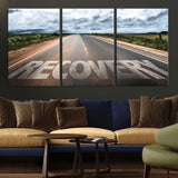 50743-MGV-CV-36X24-Healing Road Wall Art – Motivational Highway Canvas Print, Inspirational Journey Decor for Office, Gym or Living Room
