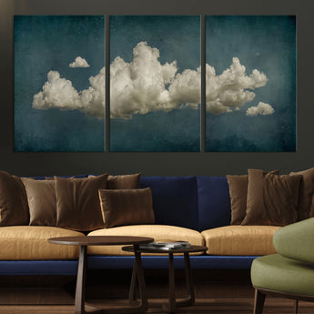 18162-MGV-CV-36X24-Ethereal Cloud Wall Art – Panoramic Sky Canvas Print, Dreamy Atmospheric Decor for Bedroom, Living Room or Office
