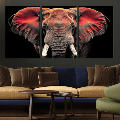 54719-MGV-CV-36X24-Elephant Wall Art – Majestic African Elephant Canvas Print, Wildlife Safari Animal Decor for Living Room, Bedroom, Office or Man