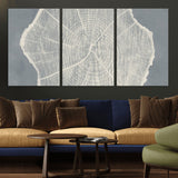 25547-MGV-CV-36X24-Tree Ring Wall Art Canvas Print, Framed Linocut Tree Ring Art Picture Print, Wood Texture Perfect Minimalist Farmhouse Decor