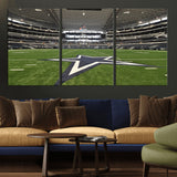 14834-MGV-CV-36X24-Dallas Att Stadium Wall Art Canvas Print, Framed Texas NFL Stadium Art Picture Print, American Football Stadium Perfect Sports