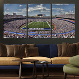 76491-MGV-CV-36X24-Buffalo Bills Stadium Wall Art Canvas Print, Framed Bills Stadium Art Picture Print, Highmark Stadium Perfect Sport Room Decor