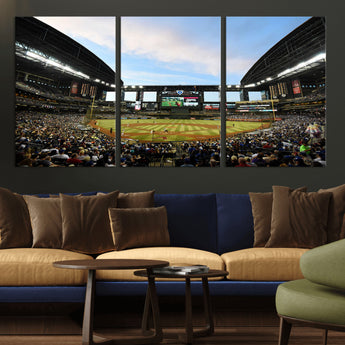 92672-MGV-CV-36X24-Chase Field Stadium Wall Art Canvas Print, Framed Arizona Stadium Art Picture Print, Chase Stadium Perfect Sports Room Decor