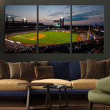 17415-MGV-CV-36X24-Philadelphia Phillies Stadium Wall Art Canvas Print, Framed Citizens Bank Park Art Picture Print, Phillies Stadium Field Perfect