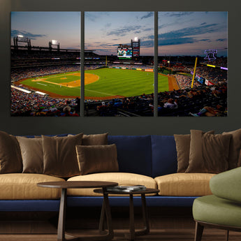 17415-MGV-CV-36X24-Philadelphia Phillies Stadium Wall Art Canvas Print, Framed Citizens Bank Park Art Picture Print, Phillies Stadium Field Perfect