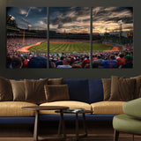53432-MGV-CV-36X24-Fenway Park Stadium Wall Art Canvas Print, Framed Boston Baseball Stadium Art Picture Print, Massachusetts Fenway Park Perfect