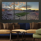 38807-MGV-CV-36X24-Beaver Stadium Wall Art Canvas Print, Framed Beaver Stadium Field Art Picture Print, Football Stadium Perfect Sport Room Decor