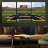 52835-MGV-CV-36X24-Notre Dame Stadium Wall Art Canvas Print, Framed Indiana Stadium Art Picture Print, Notre Dame Field Perfect Sport Room Decor