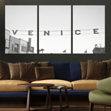 68254589-MGV-CV-36X24-Venice Sign Wall Art Canvas Print, Framed Venice Letters Art Picture Print, Los Angeles Perfect Minimalist Urban Decor Artwork