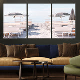 67623952-MGV-CV-36X24-Minimalist Beach Wall Art Canvas Print, Framed Pastel Sand Art Picture Print, Beach Aesthetic Perfect Coastal Minimalist Decor