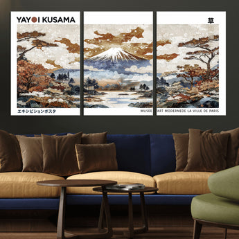 80111817-MGV-CV-36X24-Japanese Landscape Wall Art – Mount Fuji Autumn Canvas Print, Asian Inspired Nature Decor for Living Room, Bedroom, Office or