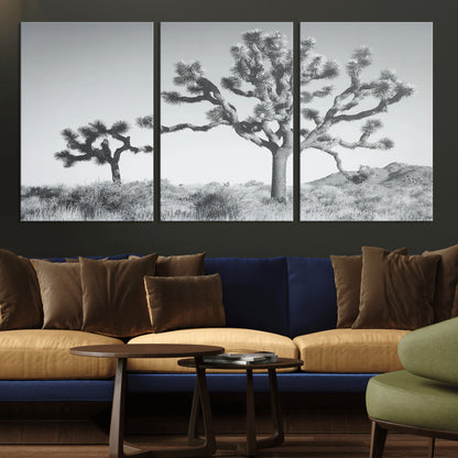 58647785-MGV-CV-36X24-Calm Earthy Aesthetic Wall Art Canvas Print, Framed Arid Terrain Decor Art Picture Print, Joshua Tree Perfect Rustic Minimalist