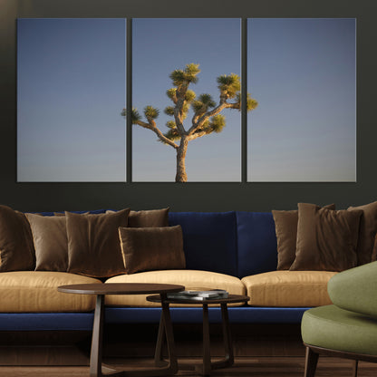 54552043-MGV-CV-36X24-Joshua Tree Art Wall Art Canvas Print, Framed Desert Landscape Art Picture Print, Southwestern Nature Perfect Southwestern Boho