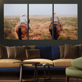 54943176-MGV-CV-36X24-Cowboy Wall Art Wall Art Canvas Print, Framed Western Canvas Art Picture Print, Rustic Ranch Scene Perfect Rustic Western Decor