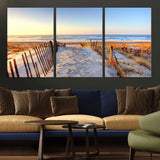 73351887-MGV-CV-36X24-Ocean Sunset Wall Art Wall Art Canvas Print, Framed Nautical Photography Art Picture Print, Summer Beach House Decor Perfect