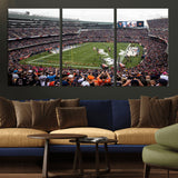 18347149-MGV-CV-36X24-Soldier Field Wall Art – Chicago Bears Football Stadium Canvas Print, Game Day Sports Decor for Man Cave, Bar, Office, or Living
