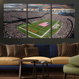 98106777-MGV-CV-36X24-Soldier Field Wall Art – Chicago Bears Stadium Canvas Print with American Flag, Game Day Football Decor for Man Cave, Bar, or